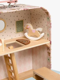 Alice & Fox Kuffert Dukkehus, Lyserød/blå