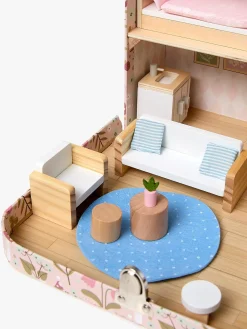 Alice & Fox Kuffert Dukkehus, Lyserød/blå