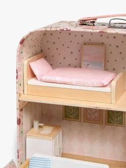 Alice & Fox Kuffert Dukkehus, Lyserød/blå