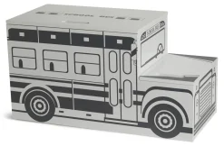 Alice & Fox Legetøjskasse Skolebus, Sort/Hvid