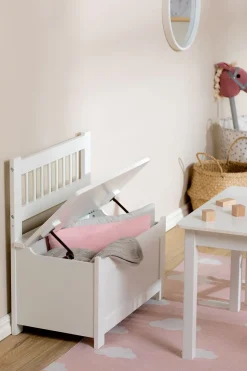 Alice & Fox LOVIS Bord & Stole + Sofa med Opbevaring, Hvid