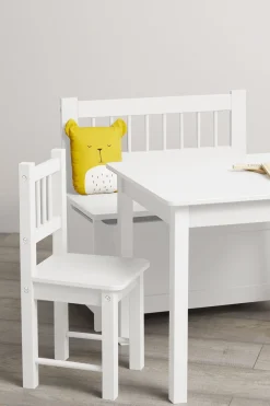 Alice & Fox LOVIS Bord & Stole + Sofa med Opbevaring, Hvid