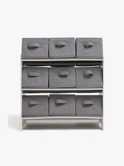 Alice & Fox LUISA Reol med Opbevaringskasser, Grå