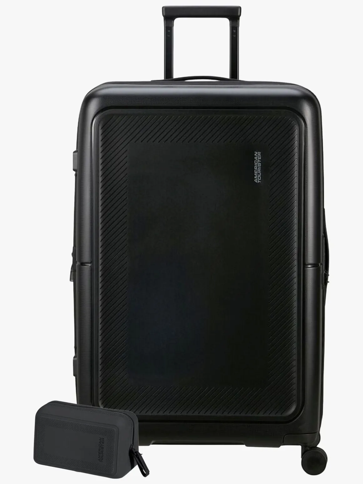 American Tourister Dashpop Kuffert 104-121L & Toilettaske POP, True Black