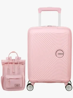 American Tourister Soundbox Kuffert 22L & Urban Groove City 7L Mini Sæt, Pastel Pink