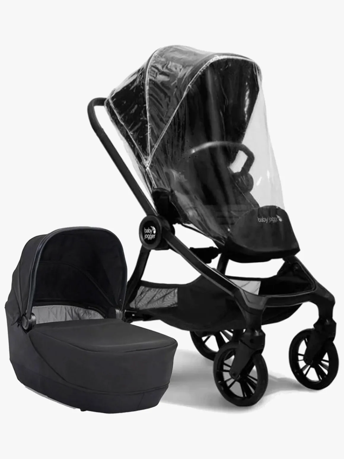 Baby Jogger City Sights Duovogn inkl. Regnslag, Rich Black