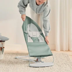 BabyBjörn Balance Soft Skråstol Woven Jersey, Grøn/Grå