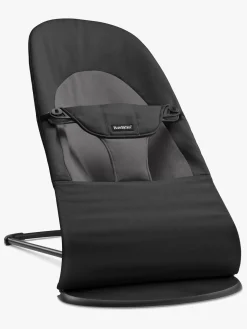 BabyBjörn Balance Soft Skråstol Woven, Sort/Mørkegrå