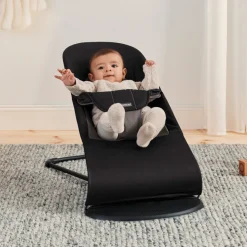 BabyBjörn Balance Soft Skråstol Woven, Sort/Mørkegrå