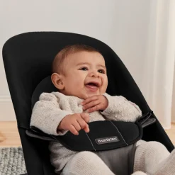 BabyBjörn Balance Soft Skråstol Woven, Sort/Mørkegrå