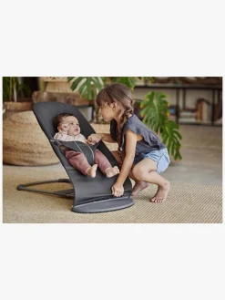 BabyBjörn Bliss Skråstol 3D Jersey, Sort/grå