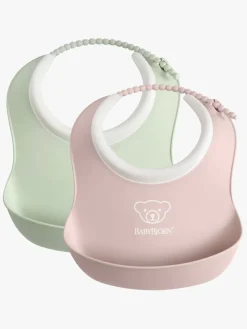 BabyBjörn Hagesmæk Lille 2-pak, Powder Green/Powder Pink