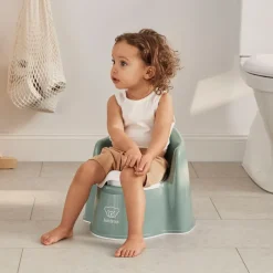 BabyBjörn Pottestol, Deep Green/White