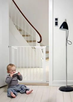 BabyDan Premier Sikkerhedsgitter + Forlænger, Hvid