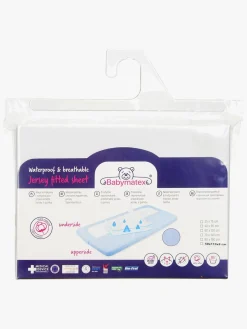 BabyMatex Hygienic Jersey Vandtæt Stræklagen til Tremmeseng 40 x 90 cm, Hvid