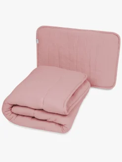 BabyMatex Sæt med Babydyne 100 x 135 cm & Babypude 40 x 60 cm i Muslin, Pink