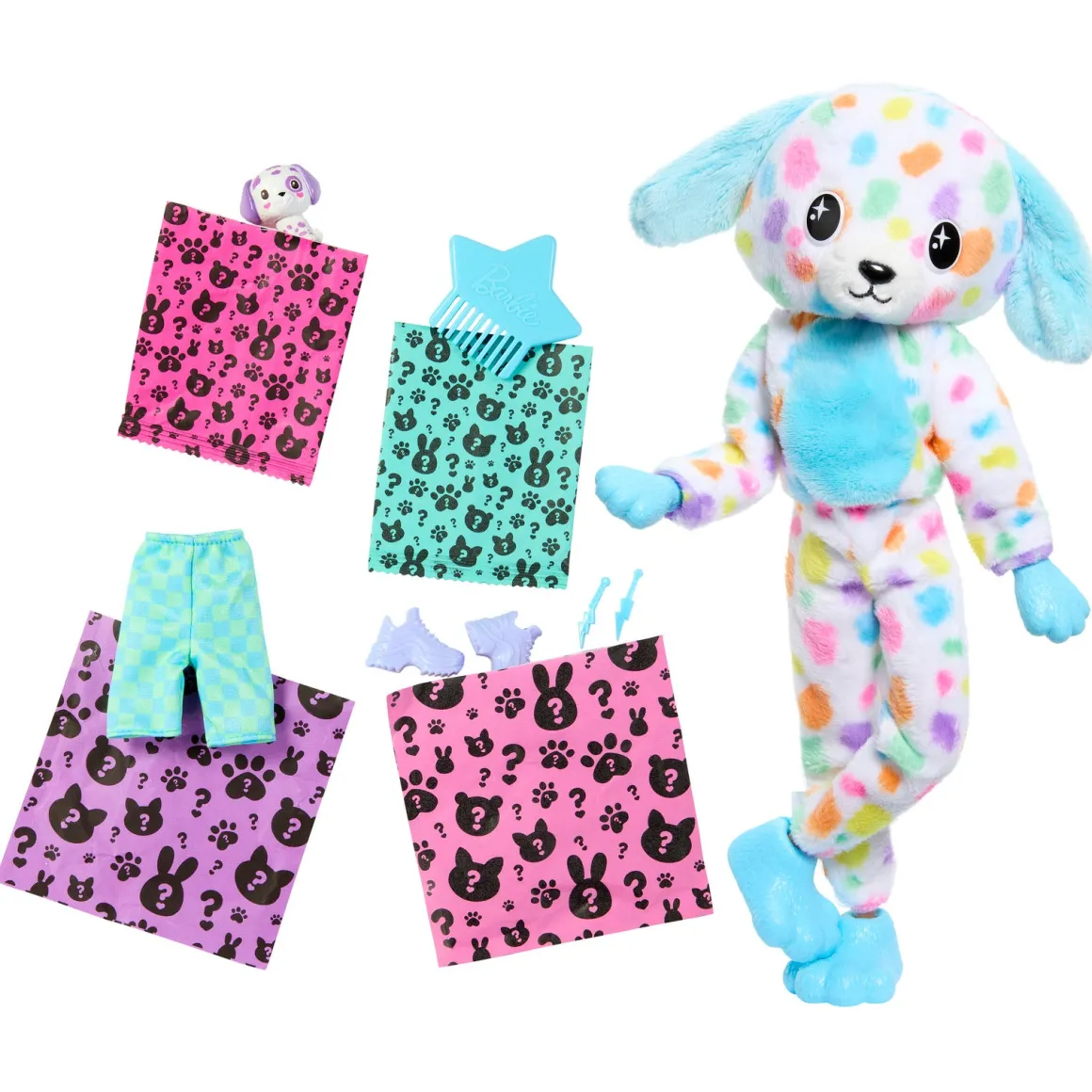 Barbie Cutie Reveal Dukke med Regnbuefarvet Dalmatiner
