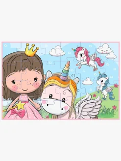 Barbo Toys Lillie & Ellie Kuffert med Gulvpuslespil 24 Brikker