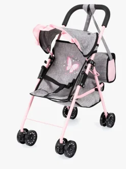 Bayer Design 10-i-1 Dukkevogn Sæt, Grå/Lyserød