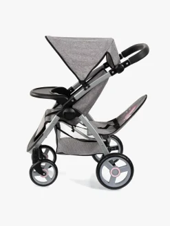 Bayer Design Twin Star Tvillingedukkevogn, Grå