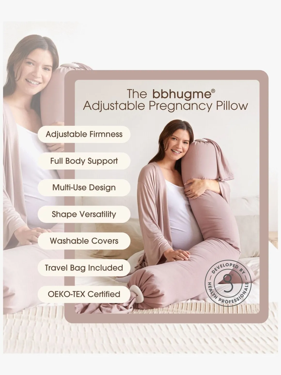 bbhugme Graviditets- & Ammepude, Dusty Pink