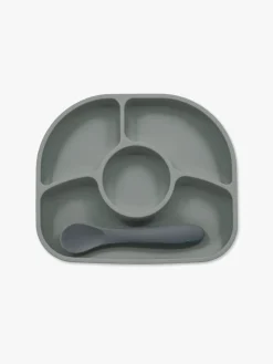 bblüv Anti-spill Tallerken & Ske, Grå