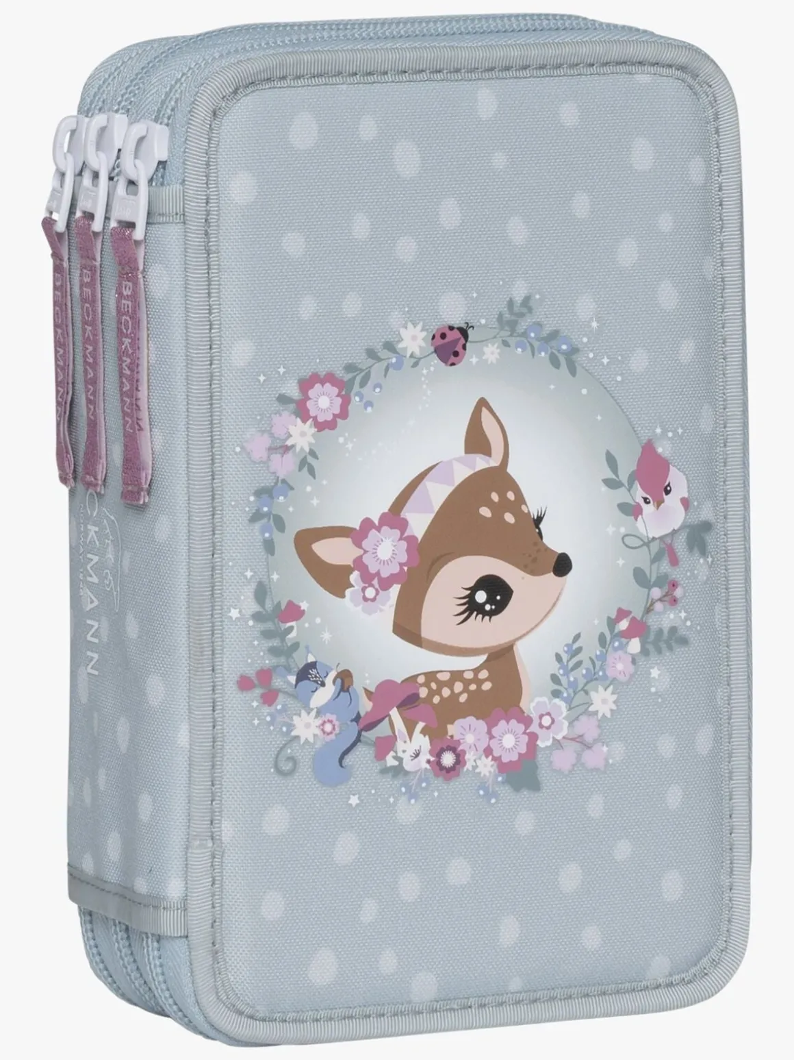 Beckmann Rygsæk 22L inkl Penalhus, Flaske & Madkasse, Forest Deer Dusty Mint