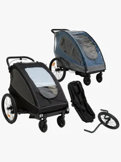 Beemoo Activity Sport Cykelanhænger inkl. Newborn Set, Løbesæt & Regnslag, Black