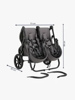 Beemoo BFF60 2 Søskendevogn, Fog Grey