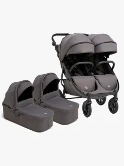 Beemoo BFF60 2 Søskendevogn inkl. Liggedele, Fog Grey