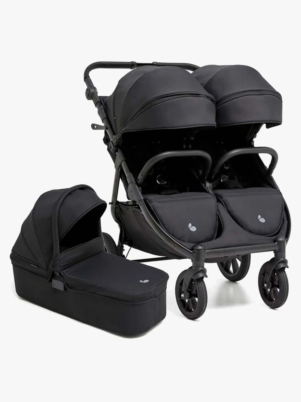 Beemoo BFF60 2 Søskendevogn inkl. Liggedel, Night Black