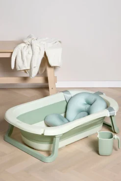 Beemoo CARE Assist Badekar inkl. Badestøtte Stativ & Skyllekande, Soft Green