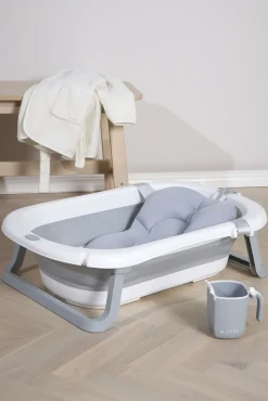 Beemoo CARE Assist Badekar inkl. Badestøtte & Skyllekande, White/Grey