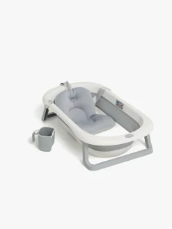 Beemoo CARE Assist Badekar inkl. Badestøtte Stativ Skyllekande & Puslehynde, White/Grey