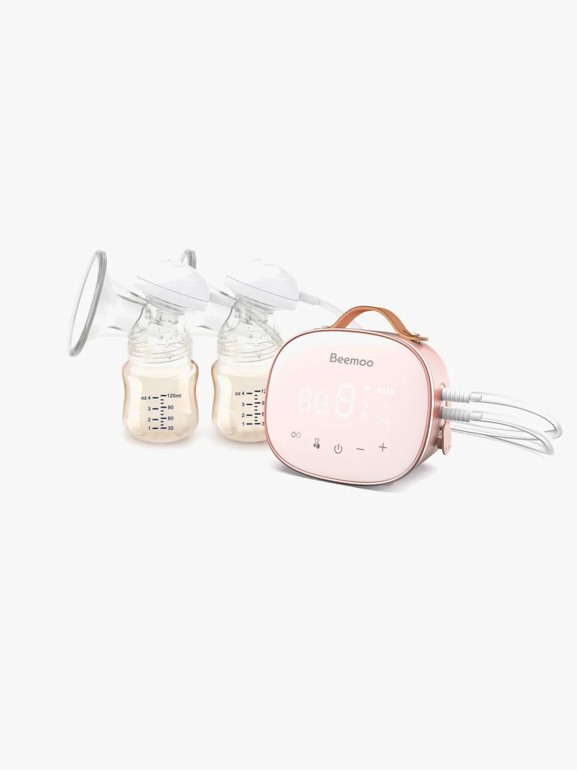 Beemoo CARE Duo Elektrisk Dobbelt Brystpumpe inkl. Modermælksposer 180 ml 30-pak