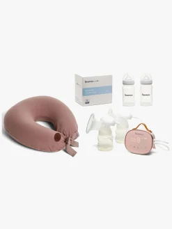 Beemoo CARE Elektrisk Dobbelt Brystpumpe & Ammepakke, Ashes of Roses