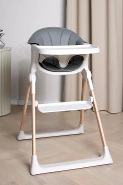 Beemoo CARE Harmony Højstol inkl. Hynde, White/Wood/Grey