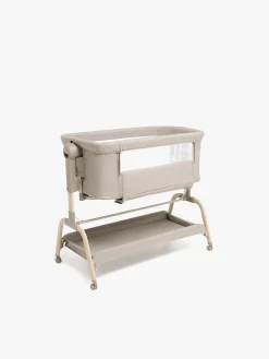 Beemoo CARE Motion Bedside Crib, Taupe/Wood