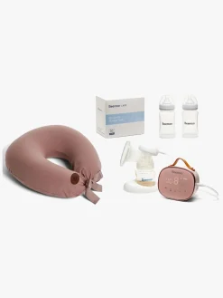 Beemoo CARE Single Elektrisk Brystpumpe & Ammepakke, Ashes of Roses