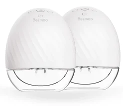 Beemoo CARE Wearable Elektrisk Brystpumpe Dobbelt inkl. Modermælksflaske 180 ml 2-pak