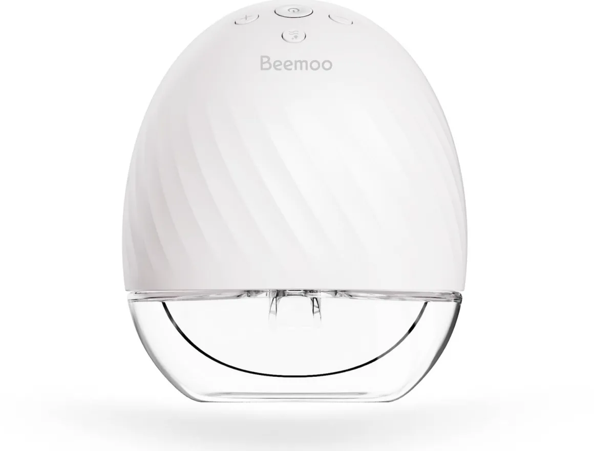 Beemoo CARE Wearable Elektrisk Brystpumpe Single inkl. Modermælksposer & Modermælksflaske 180 ml 2-pak