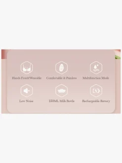 Beemoo CARE Wearable LED Elektrisk Brystpumpe Single