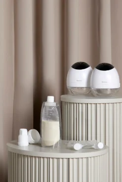 Beemoo CARE Wearable LED Elektrisk Brystpumpe Dobbelt inkl. Modermælksposer 30-pak