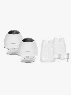 Beemoo CARE Wearable LED Elektrisk Brystpumpe Dobbelt inkl. Modermælksposer 30-pak