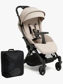 Beemoo Easy Fly Lux 4 Klapvogn inkl Padded Transporttaske, Sand Beige