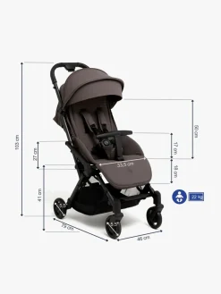 Beemoo Easy Fly Lux 4 Klapvogn, Gull Grey