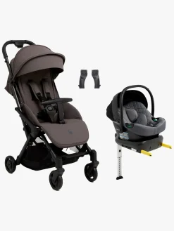 Beemoo Easy Fly Lux 4 Klapvogn Inkl. Route i-Size Autostol Baby & Base, Gull Grey/Mineral Grey