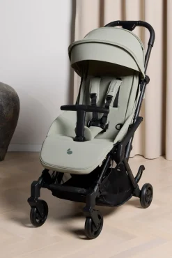 Beemoo Easy Fly Lux 4 Klapvogn Inkl. Route i-Size Autostol Baby, Spring Green/Black Stone