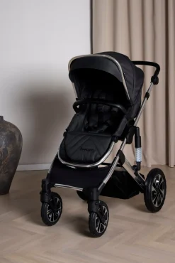 Beemoo Maxi 4 Duovogn inkl. Route i-Size Autostol Baby, Black Silver/Black Stone