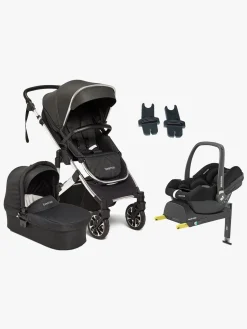 Beemoo Maxi 4 Duovogn inkl. Maxi-Cosi CabrioFix i-Size Autostol Baby & Base, Black/Silver